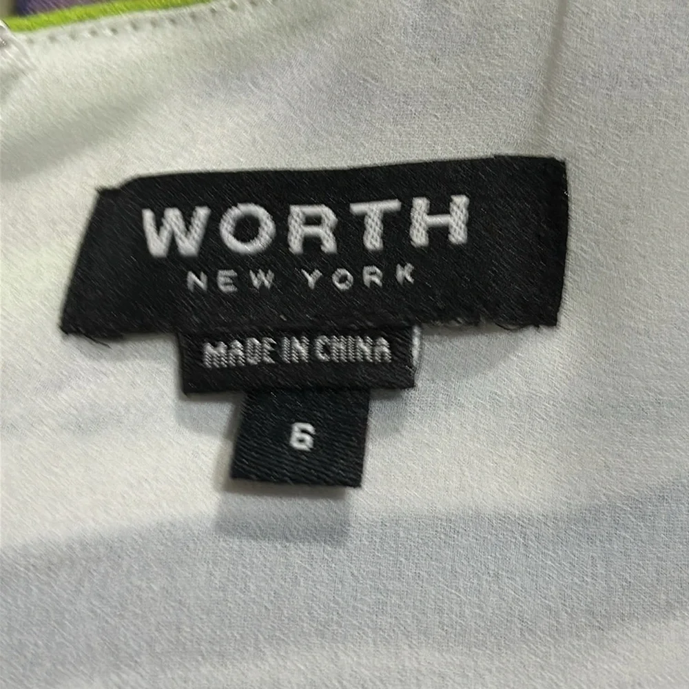 Worth Abstract Print Pleated Dress Size 6 - EUC - Picture 5 of 6